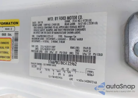 2019 Ford Mustang Gt Premium from USA, damaged, VIN 1FA6P8CF8K5122962